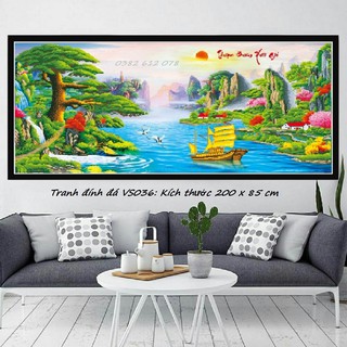 Tranh Đính Đá Thuận Buồm Xuôi Gió Khổ Lớn VS036