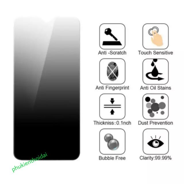 Cường lực Redmi Note 7 / Poco X3 / Note 9s / Note 8 / Note 8 Pro / Redmi K20 chống nhìn trộm  ( tặng keo chống hở mép