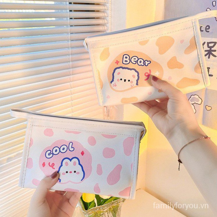Túi đựng bút cỡ lớn chống nước in họa tiết hoạt hình đáng yêu cho học sinh