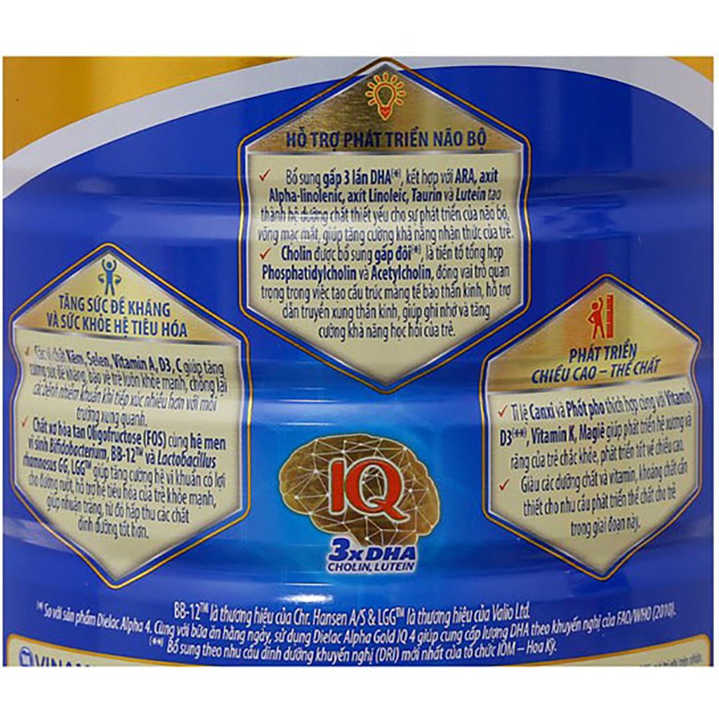 [CHÍNH HÃNG] Sữa Bột Vinamilk Dielac Alpha Gold IQ 4 - Hộp 1,5kg (Cho bé 2-6 tuổi)