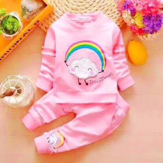 Bộ nỉ da cá cho bé gái