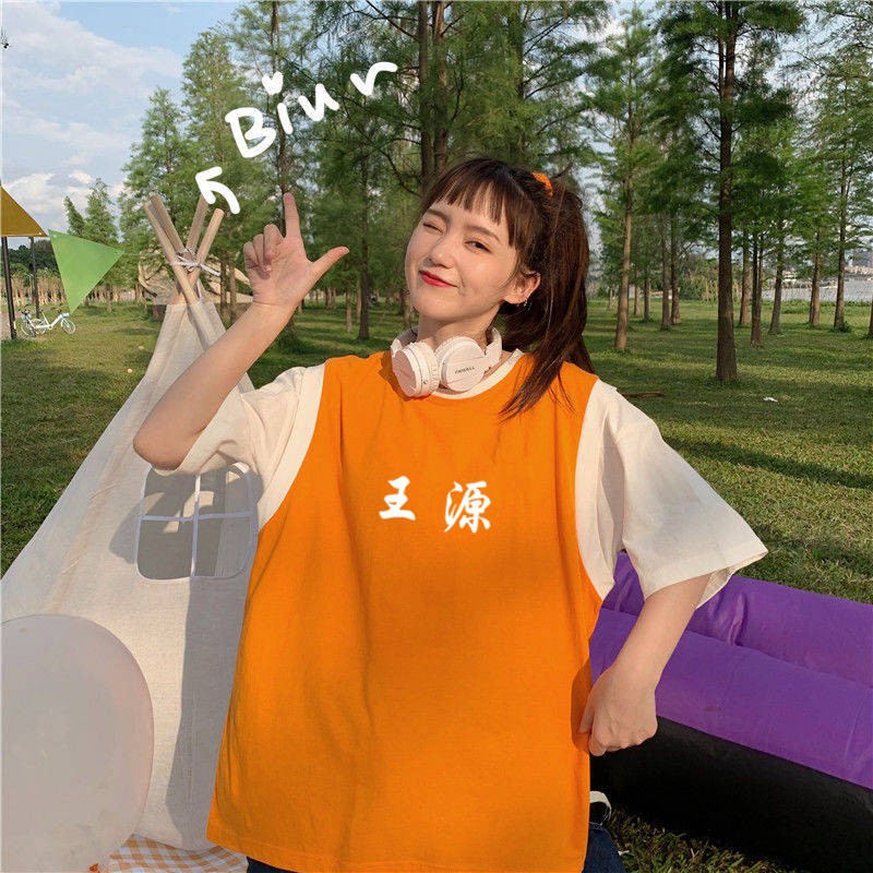 áo áo thun nữ 2021 phong cách ins Harajuku xu hướng sinh viên rộng rãifashion