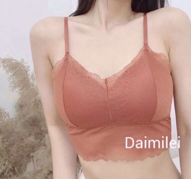 Áo Bra công chúa ren hai dây nhiều màu