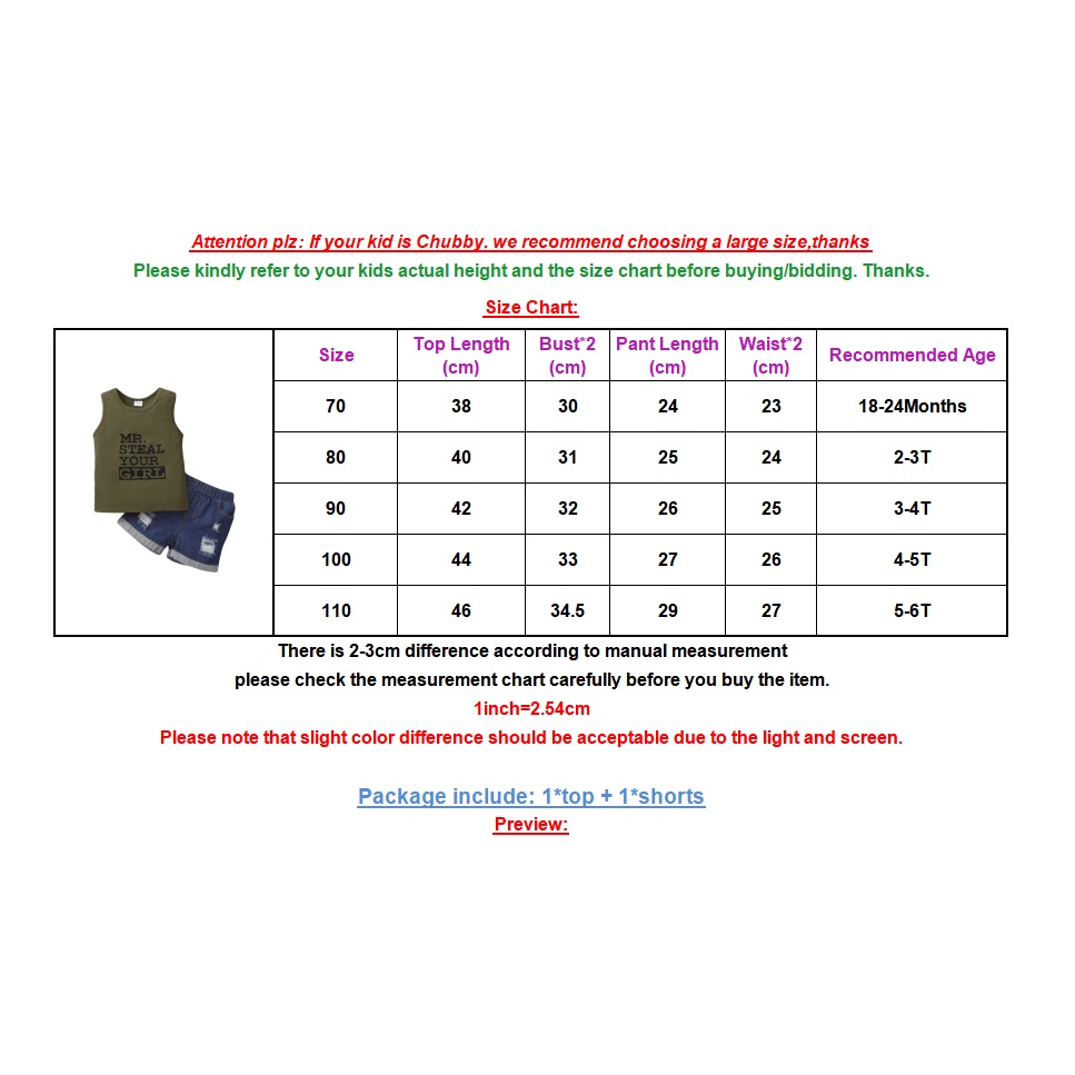 Trang phục Mikrdoo 2 món gồm áo ba lỗ in chữ Mr. Steal Your Girl và quần denim kiểu mùa hè cho bé trai