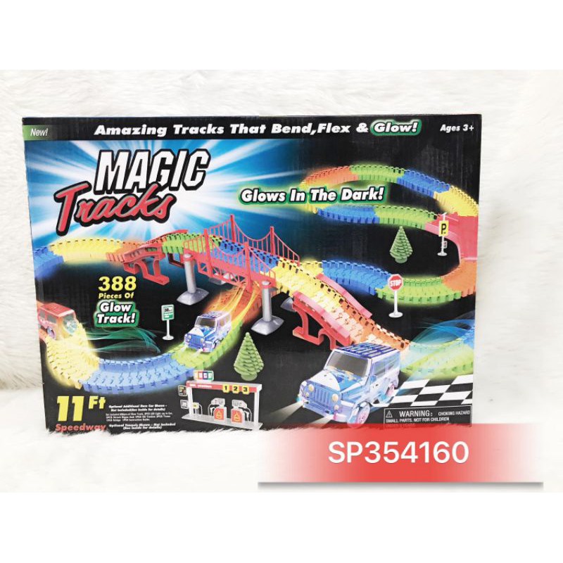 Hộp đường ray xe hơi đèn magic track 388 miếng, T11