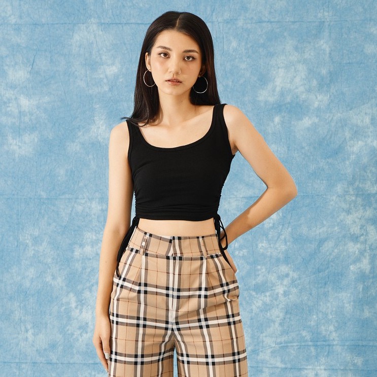 Tanktop dáng ngắn len tăm rút dây 2 bên Mia Ritta A1944