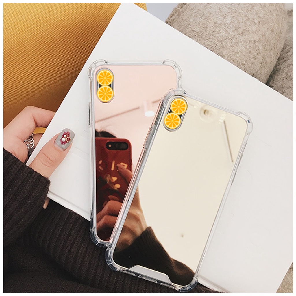 Ốp Lưng Viền Trong Suốt Mặt Sau Tráng Gương, Dùng Cho 6,7/S/PLUS/SPLUS/8/8PLUS/X/XR/XS/XSMAX/11,12,13/PRO/PROMAX