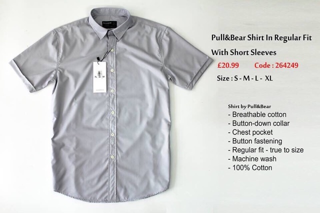 SƠ MI TAY NGẮN PULL & BEAR LỤA | BigBuy360 - bigbuy360.vn