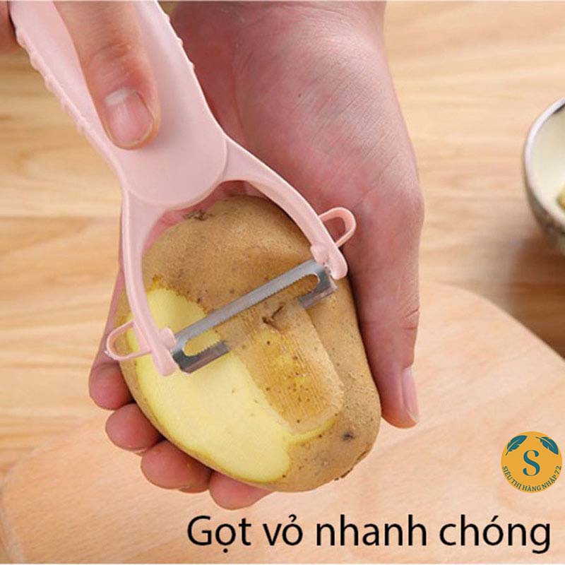 Nạo bào rau củ bằng nhựa lúa mạch 2 đầu tiện dụng, Dao Bào Nạo Gọt Rau Củ Quả 2 Đầu Tiện Lợi [DAO BÀO NHỎ]