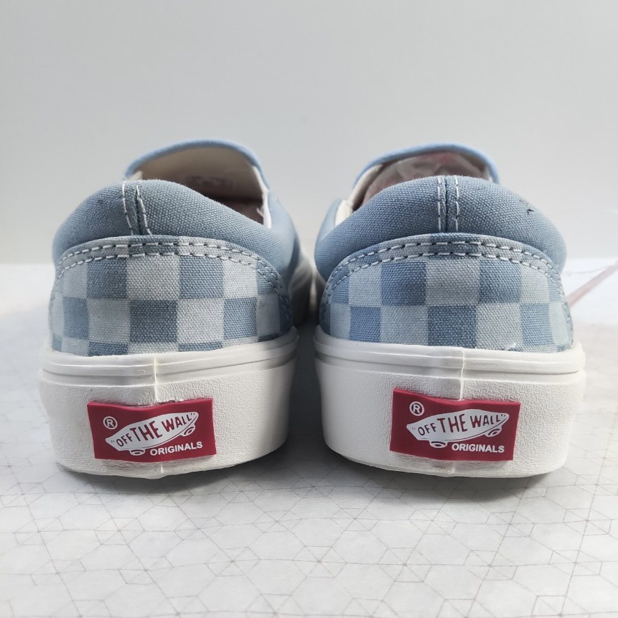 Giày Thể Thao Van Slip On Caro Xanh Ngọc