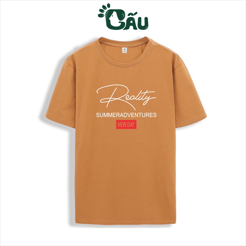 Áo thun nam GẤU 194 REALITY NEWDAY cổ tròn tay ngắn vải coton co dãn, dày dặn, form regular fit | BigBuy360 - bigbuy360.vn