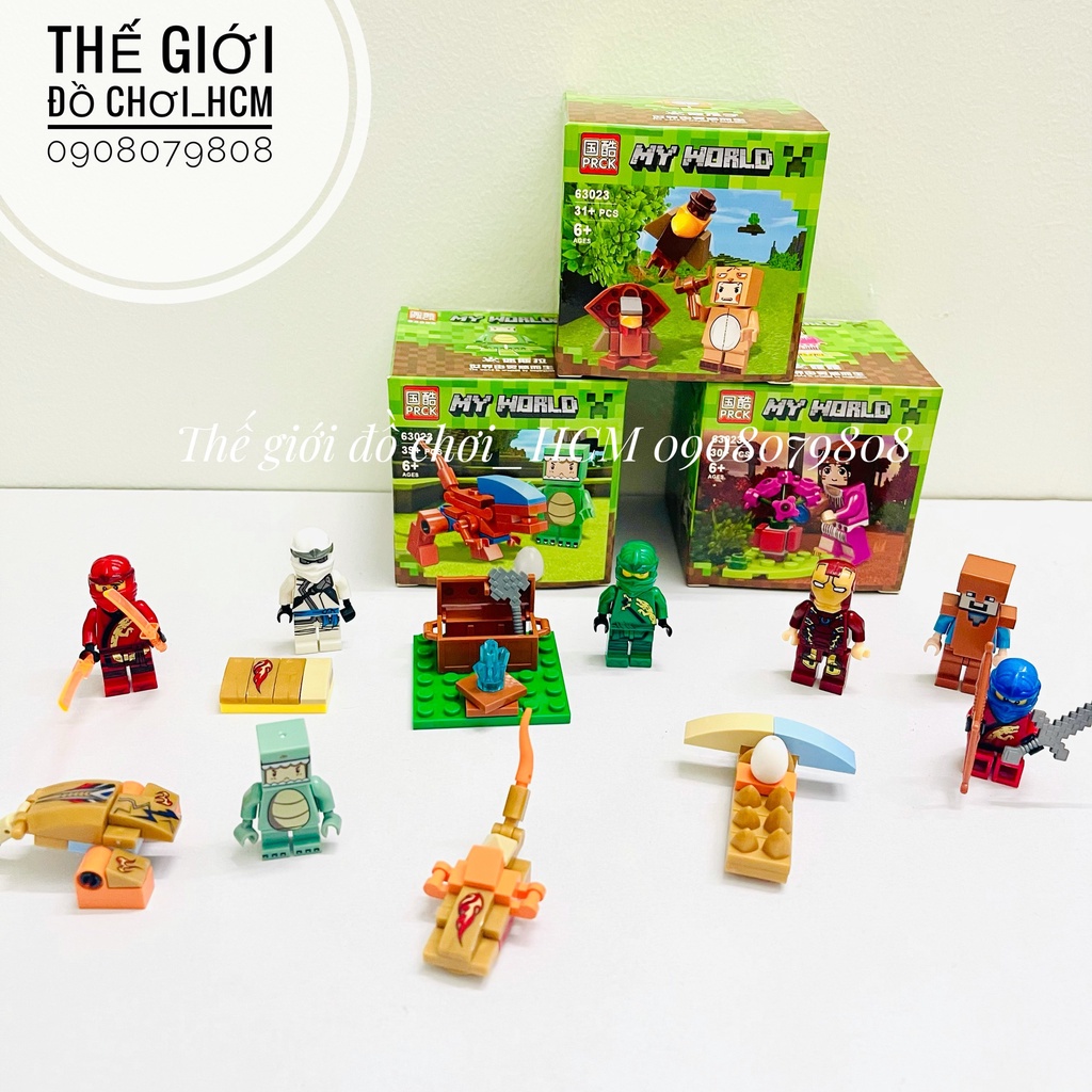 [NHIỀU MẪU] Hộp lego lắp ráp ghép hình nhân vật giúp bé sáng tạo, thông minh