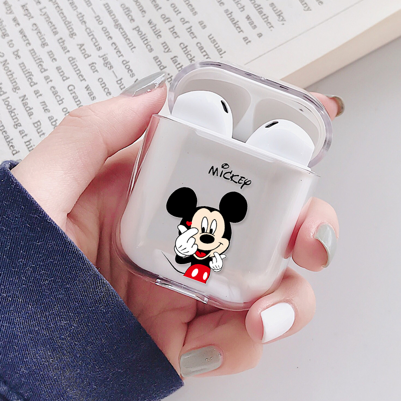 Hộp Đựng Chống Sốc Bằng Nhựa Cứng Trong Suốt In Hình Pikachu Cho Airpods 1 2