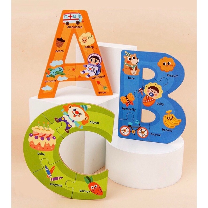 Ghép Puzzle số đếm và chữ cái nâng cấp siêu to cho bé tập ghép từ 2 tuổi.