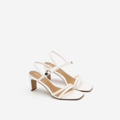 Vascara Giày Sandal Họa Tiết Vân Rắn - SDN 0632 - Màu Trắng