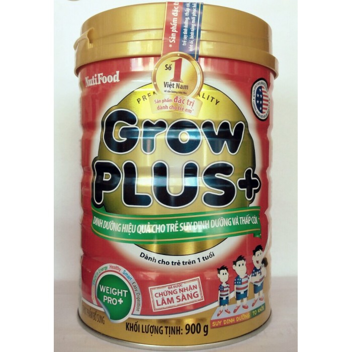 combo 6 lon grow plus đỏ 900g date mới