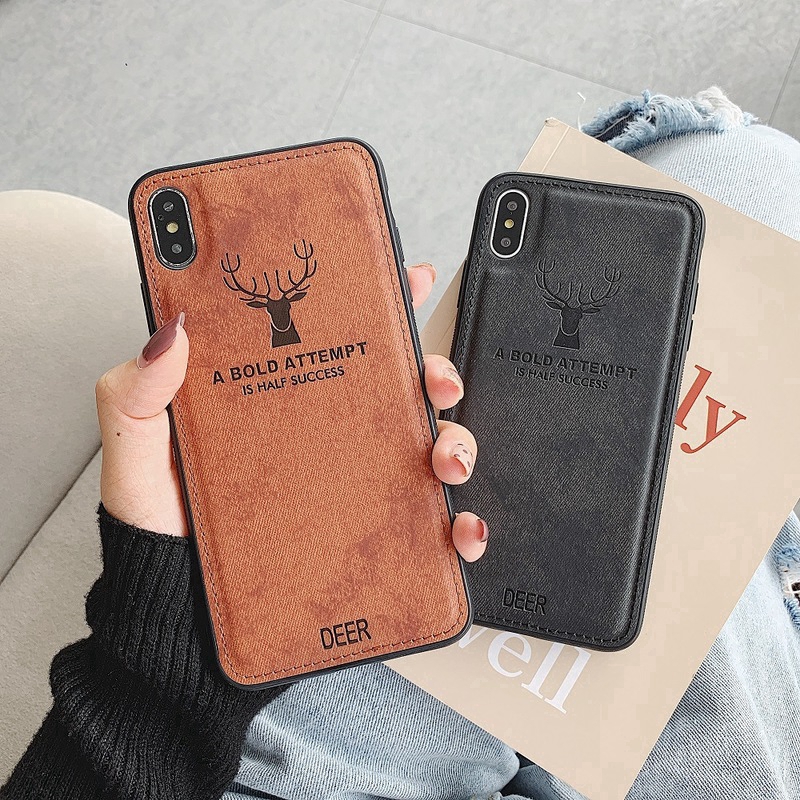 Casing For OPPO A74 A54 A94 A15 A73 2020 A93 A53 A92 A52 A91 A31 2020 A12 A12e A9 A5 A7 A5s A3 A3s Phone Case Imprint Deer Fabirc Cloth Back Case