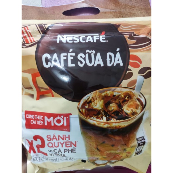 Nescafe' cà phê sữa đá Bịch 25 gói/Hộp 10 gói