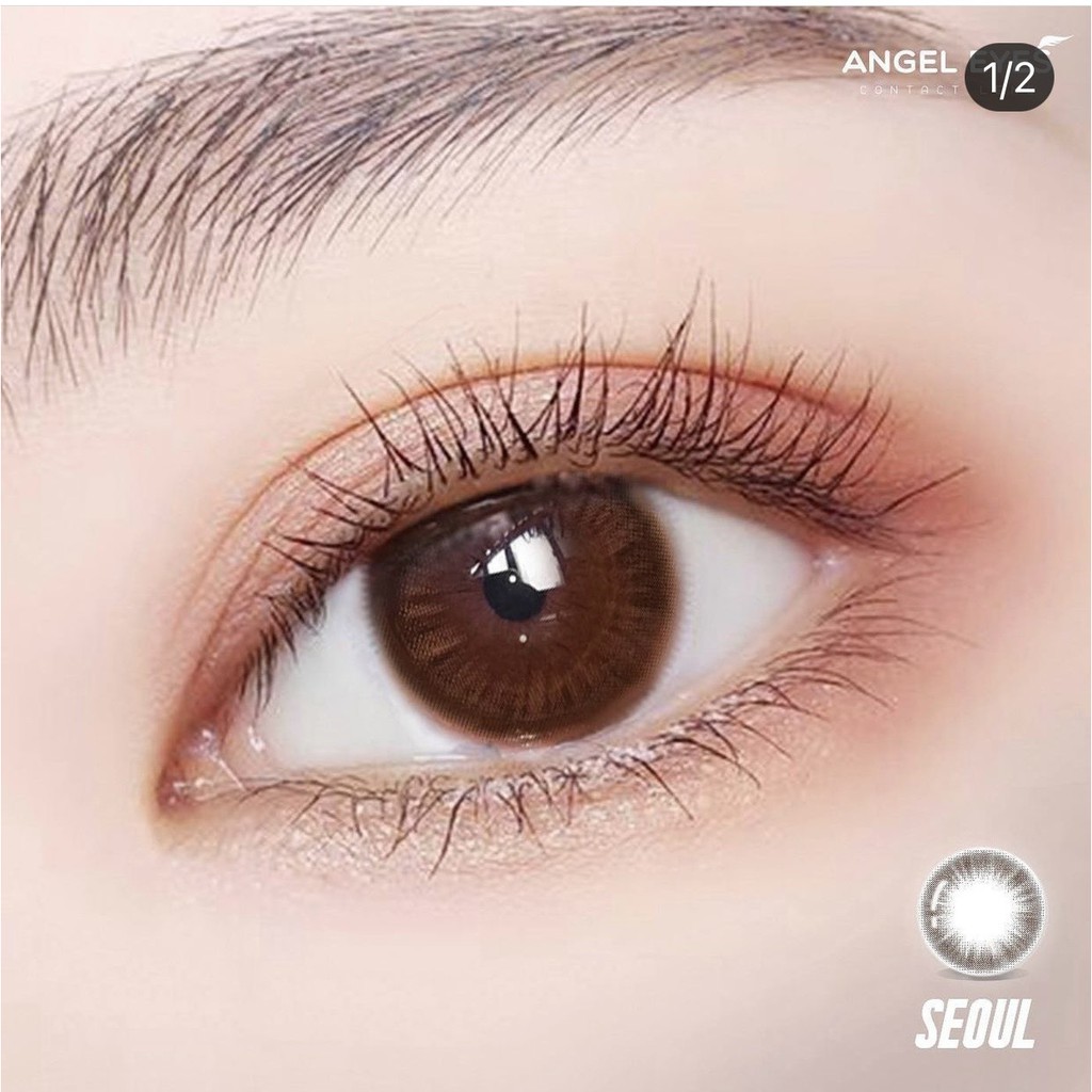 Kính Áp Tròng/Lens mắt nâu tự nhiên áp tròng Silicone Hydrogel VIP SEOUL Độ:0-8