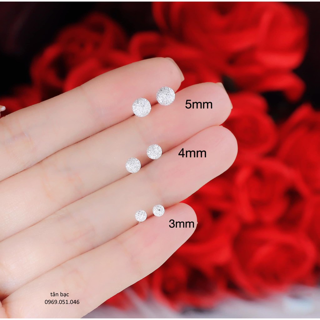bông tai nụ bạc , kiểu dáng quả cầu bạc , sang trọng , cá tính - bnt - tân bạc