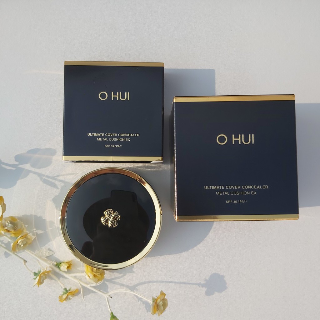 Phấn Nước OHUI Ultimate Cover Concealer Metal Cushion SPF35/PA++ tặng kèm Lõi thay thế