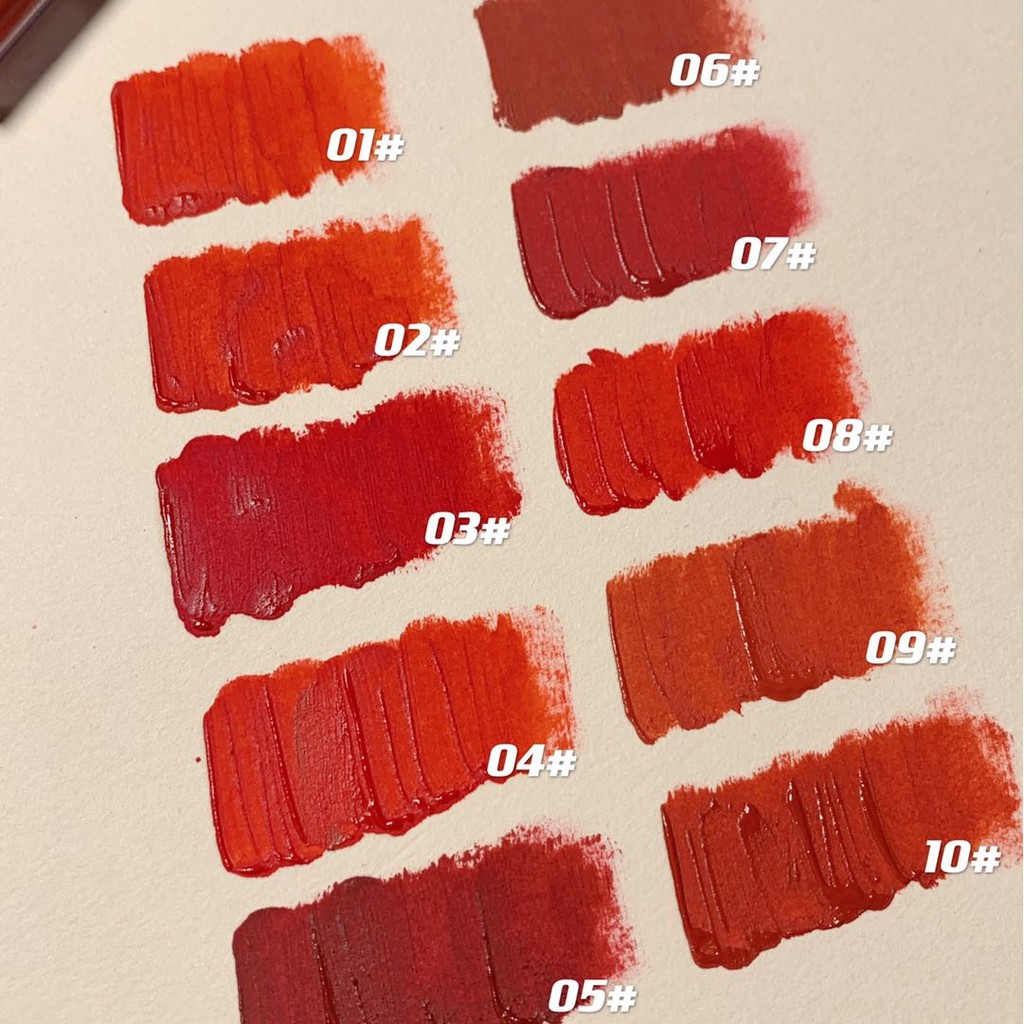 Set 10 Cây Son Kem Lì tint ERSHIQI Fluffy Lip Glaze