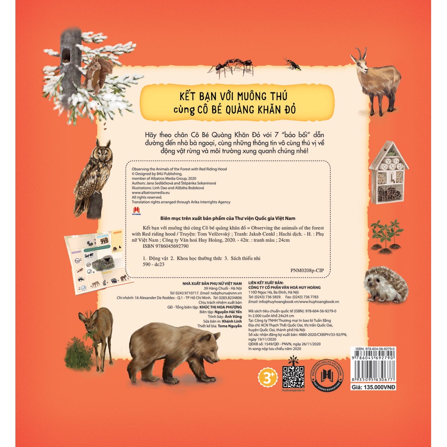 Sách- Kết Bạn Với Muông Thú Cùng Cô Bé Quàng Khăn Đỏ (Observing The Animals Of The Forest With Red Riding Hood) (Hhoang)
