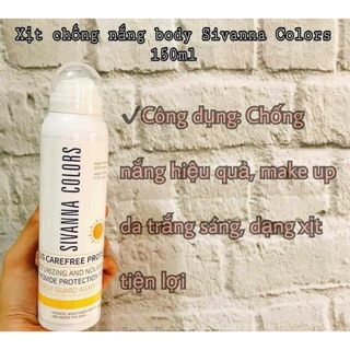 Sivanna Colors Xịt Chống Nắng + Make Up Body bật tone trắng da ngay 10s🇹🇭 hàng Auth, giá rẻ