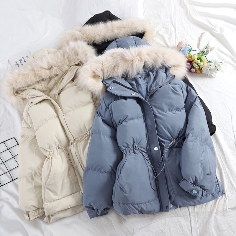 Áo Phao Rút eo Dáng Ngắn Chất Phao lì không bóng