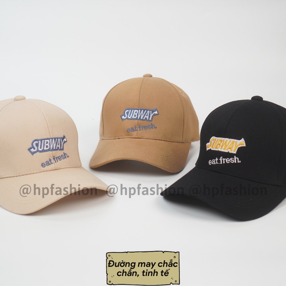 Mũ lưỡi trai ❤️ Nón kết thêu chữ SUBWAY chất kaki cao cấp form unisex nam nữ N65 - Happy Style