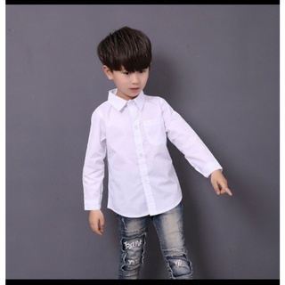 Áo sơ mi trắng bé trai, bé gái (size đại)