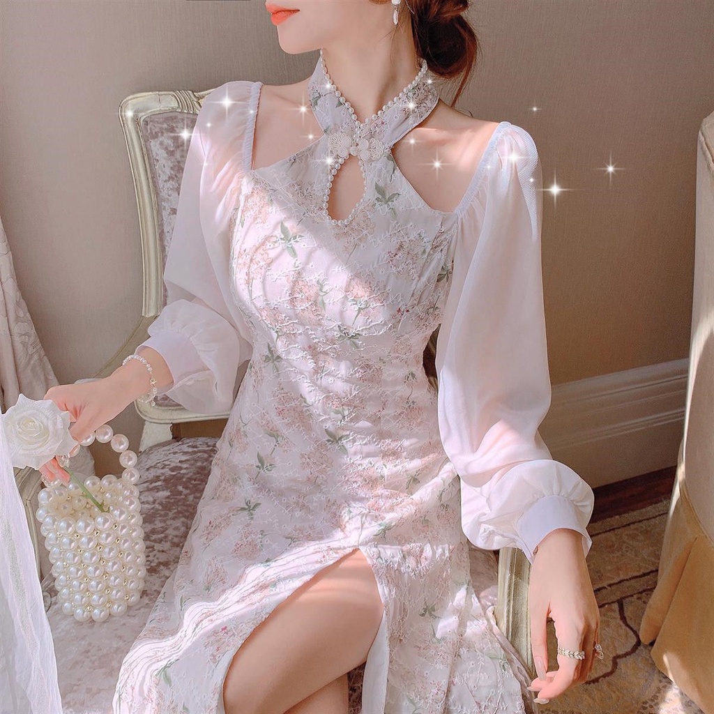 Đầm sườn xám cách tân thiết kế mới quyến rũ thời trang dành cho mùa thu 2022
