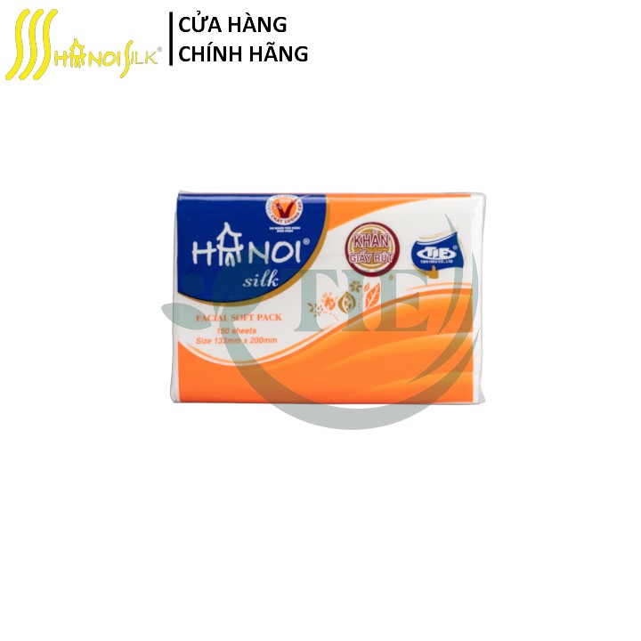 [HÀNG CHÍNH HÃNG] Combo 4 gói Khăn giấy rút lụa Hà Nội Silk ngắn 150 tờ