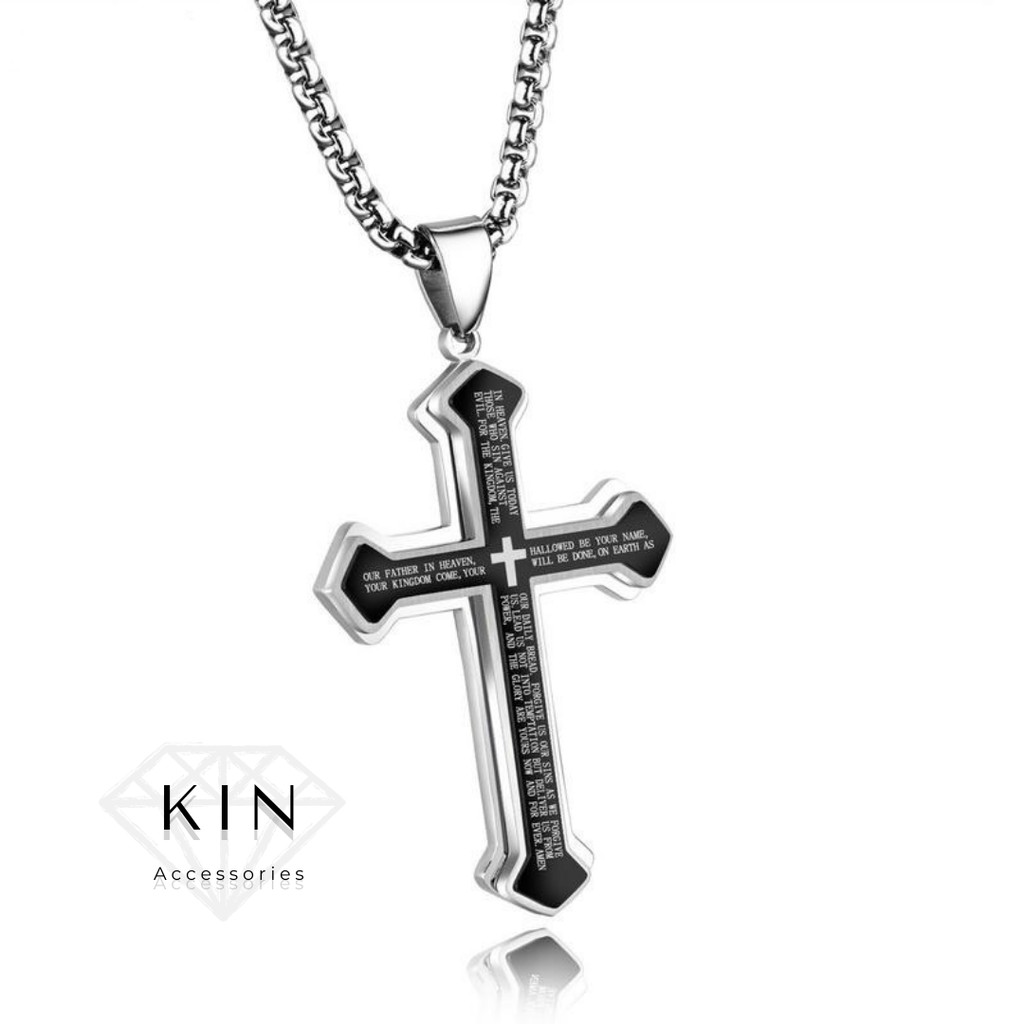 Dây chuyền Chữ Thập Cross| Titan mạ Bạc 925 | Phong cách Unisex | Cá tính | Họa tiết Retro