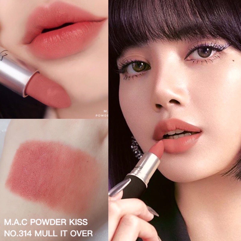 Son MAC 314 Mull It Over Màu Hồng Nude, son MAC chính hãng Powder Kiss Lipstick date mới