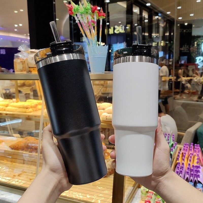 Bình Nước Giữ Nhiệt Kèm Ống Hút 20 30oz