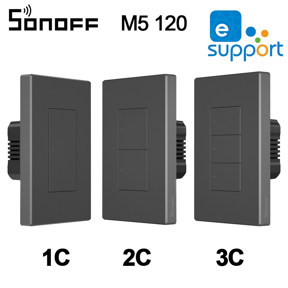 Công tắc wifi SONOFF M5 nhà thông minh âm tường chuẩn US 120 chữ nhật SwitchMan