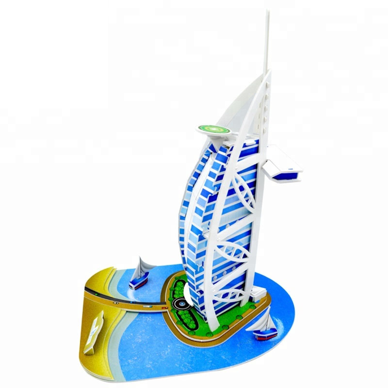 Mô hình giấy 3D -9671 (G268-7) - Burj Al Arab (Ngọn Tháp Của Ả Rập) G268-7 [34 Chi Tiết]