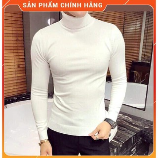 Áo len nam cổ cao- Áo len nam cổ lọ High Neck Work, chất len lông cừu 100% sợi nhập khẩu rất đẹp, mềm mịn