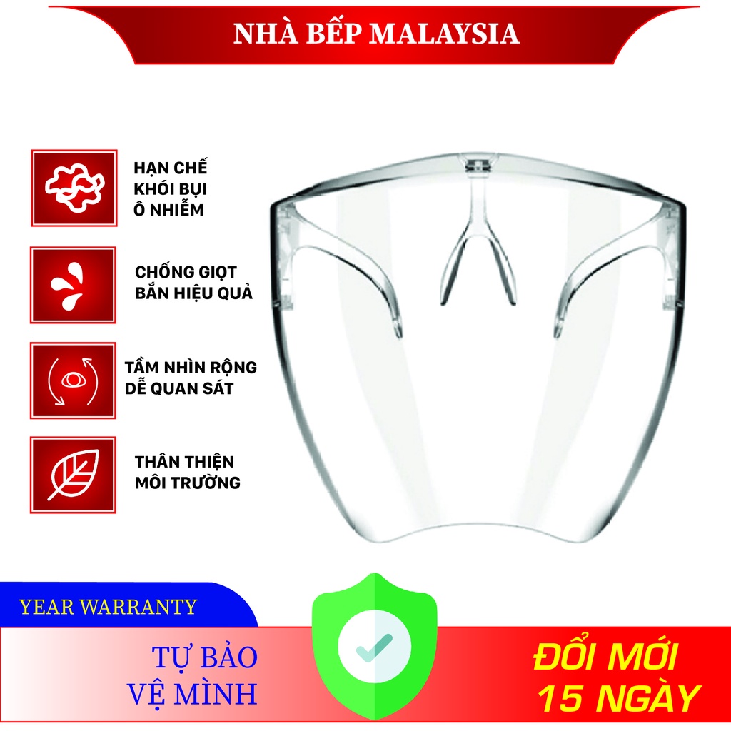 Kính Chống Giọt Bắn – Kính Bảo Hộ Trong Suốt Chống Bám Hơi Nước Không Mờ - Face Shield 2021