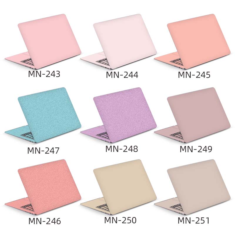 Pure color pink notebook computer decoration decals, full stickers, suitable for 11-17 inch computer decoration ASUS/Dell/Acer/HP/Huawei/macbook, etc.