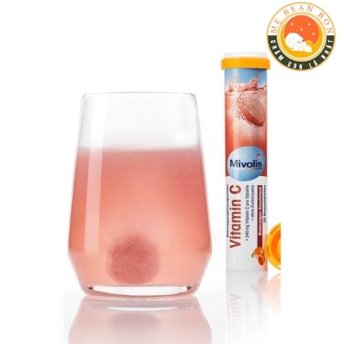 Viên sủi Mivolis Vitamin C hộp 20 viên, Đức, Hương cam giúp nâng cao sức đề kháng duy trì hệ miễn dịch tự nhiên