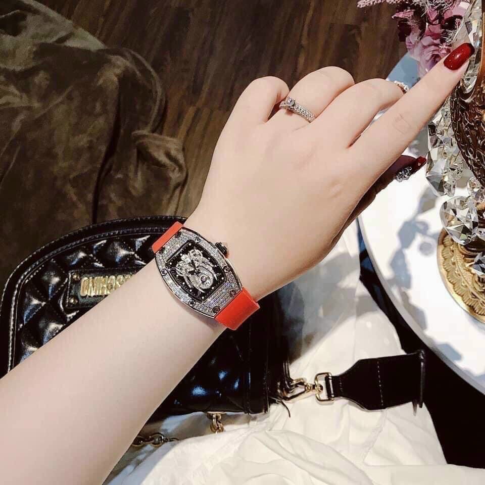 ĐỒNG HỒ NỮ HUBOLER by Hanboro THỜI TRANG CAO CẤP DÂY SILICON + THẺ BẢO HÀNH
