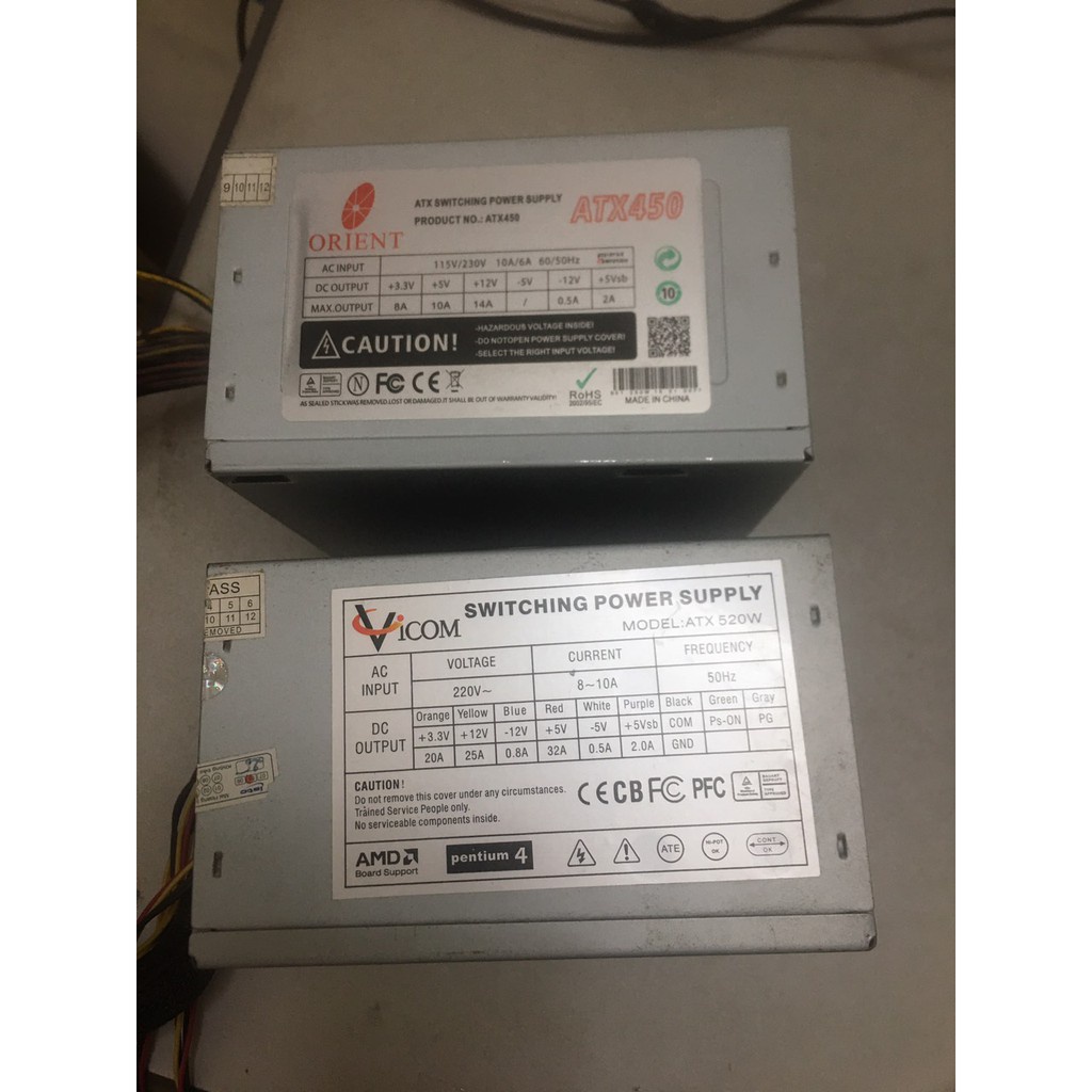 Nguồn máy tính thường bóc máy Fan8 + Fan12