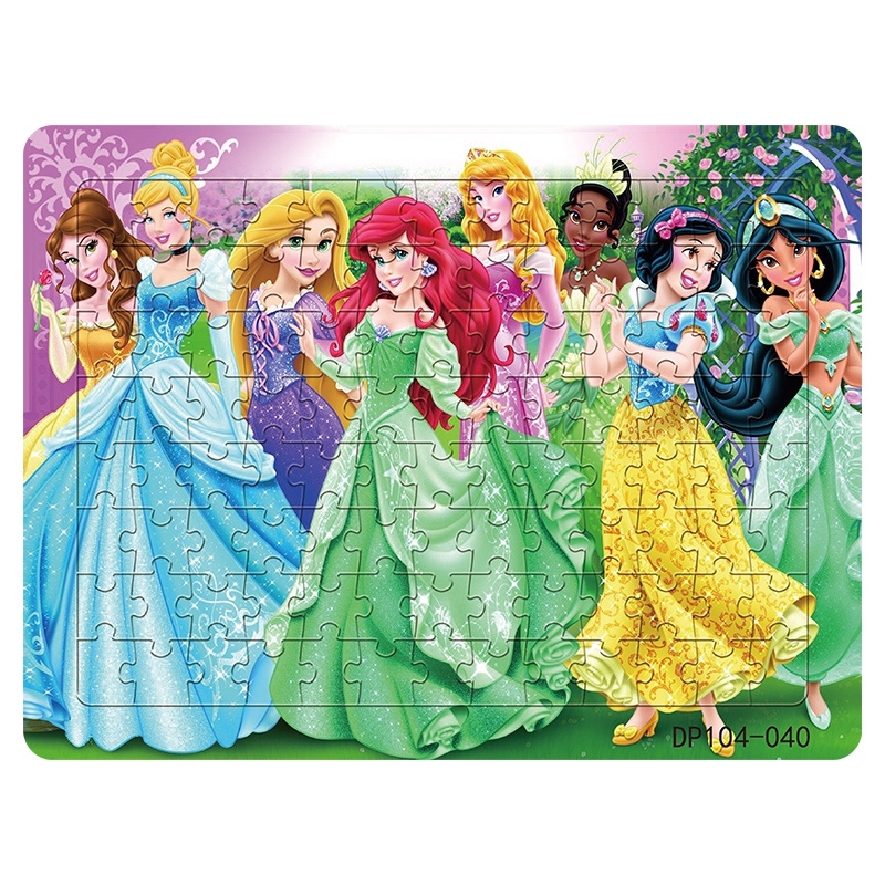 Bộ Đồ Chơi Xếp Hình Công Chúa Nhỏ 3 + Gồm 104 Mảnh Ghép Đáy Giáo Dục Sớm Cho Bé