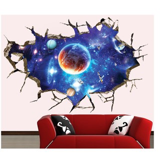 Miếng dán tường hình vũ trụ 3D