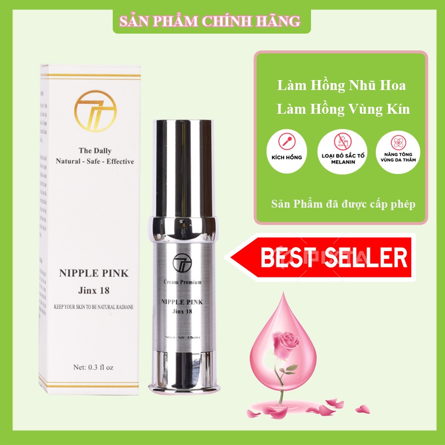 Làm Hồng Nhũ Hoa Vùng Kín Jinx18 - Kem Hồng Cô Bé 15ml