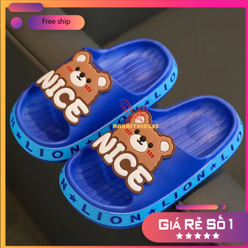 Dép cho bé,Dép lê gấu nổi cho bé trai bé gái