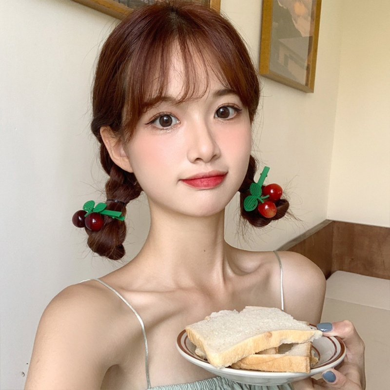 Kẹp Tóc Nữ Hình Trái Cherry Thời Trang