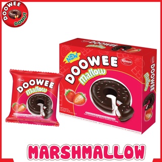 Bánh bông lan nhân kẹo dẻo marshmallow phủ socola doowee mallow hộp giấy 270g